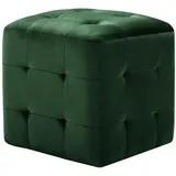 vidaXL Pouf 2 Stk. Grün 30x30x30 cm Samtstoff