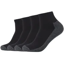 CAMANO Kurzsocken 4 Paar Schwarz 43-46