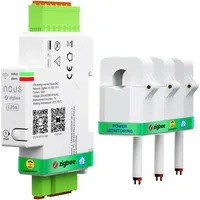 Nous ZigBee Smart DIN Stromzähler 120A Energieverbrauchsmonitor, Kompatibel mit Alexa & Google Home, DIN-Schienenmontage, Echtzeit-Überwachung