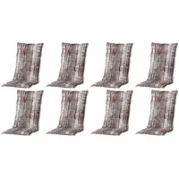 MADISON N.Y Hochlehner Auflage 8 St. 8 x 48 x 5 cm grau gestreift