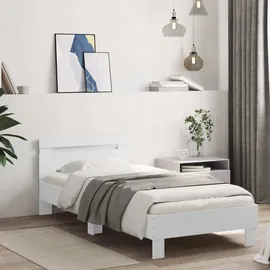 vidaXL Bettgestell 90 x 190 cm Weiß