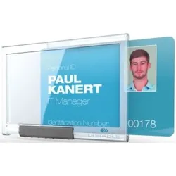 Durable Kartenhalter Push Box 54x87mm für 1 Karte VE=6x10 Stück schwarz