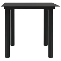 vidaXL Garten-Esstisch 80 x 80 x 74 cm schwarz 312161