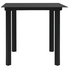 vidaXL Garten-Esstisch 80 x 80 x 74 cm schwarz 312161