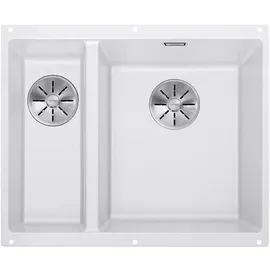 Blanco Subline 340/160-U rechts weiß + Handbetätigung + InFino