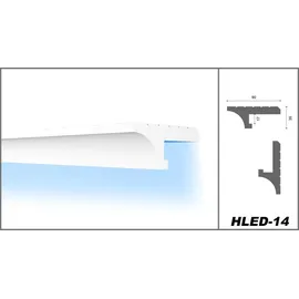 heximo LED-Schattenfugenprofil Stuckleisten 20,4 m
