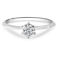 Adam & Eve Verlobungsring "AE22" Brillant Gelbgold oder Weißgold 0,06 ct. oder 0.12 ct (Brillantring), inklusive Echtheitszertifikat - Gravur möglich silberfarben 50