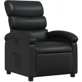 vidaXL Relaxsessel Kunstleder 92 x 99,5 x 0 cm Schwarz mit Liegeposition