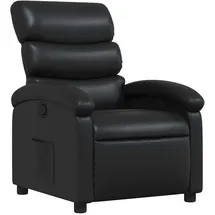 vidaXL Relaxsessel Kunstleder 92 x 99,5 x 0 cm Schwarz mit Liegeposition