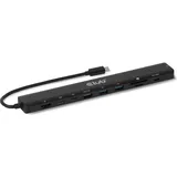 Club 3D Club3D Tragbare Docking USB-C ->2xUSB-C/3xUSB-A/HDMI/SD BK retail (USB-C, 10 Ports), Dockingstation + USB Hub, Schwarz