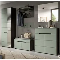 Inn.furn Garderobe Set 6-teilig "Cooper" in salbei und grau