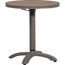 Woood Bartisch Jeppe rund 70 x 110 cm Braun/Grau