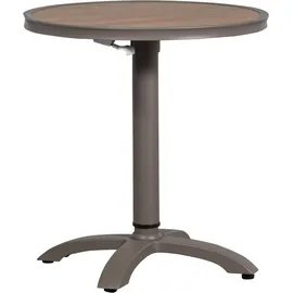 Woood Bartisch Jeppe rund 70 x 110 cm Braun/Grau