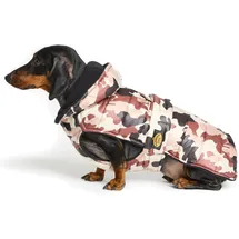 Fashion Dog Steppmantel für Dackel Camouflage braun 47 cm