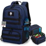 LuxusKollektion Kühltasche Kühlrucksack Doppelstock Herren Lunchrucksack 2 Fächer Blau L