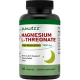Magnesium L-Threonate Kapseln - Magnesiumpräparat mit - hoher, Absorption - Magnesium Kapseln - 1800 mg - 120 Stück