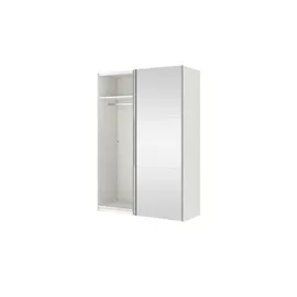 Sconto Schwebetürenschrank Dreamer 153 x 220 x 65 cm Schwarz/Weiß