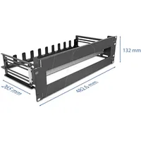 DeLock 19\" Schutzschalterleiste mit Abdeckung Kabelzugentlastungsschiene und"