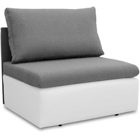 TOLEDO Lehnsessel Sessel mit Schlaffunktion Schlafsofa Schlafsessel Grau/Weiß