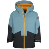 Trollkids Kongsberg Jacke - Steel Blue / Black / Mango - 152