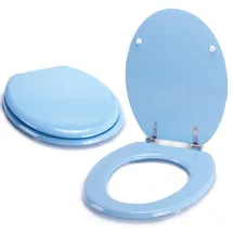 MSV WC Sitz Toilettendeckel Hellblau