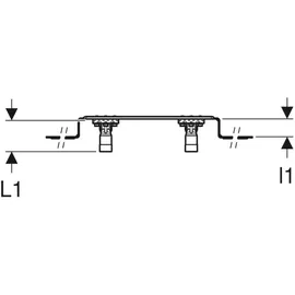 Geberit Anschlusswinkel RMF 1/2xRp 1/2, 597mm, 90Grad, 2-fach