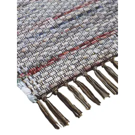 carpetfine Kelim Chindi, braun, 140x200 cm | Moderner Teppich für Wohn- und Schlafzimmer