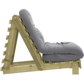vidaXL Futon Schlafsofa mit Matratze 60x206x11 Kiefernholz Imprägniert