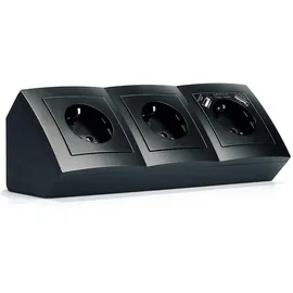 McPower Mehrfachsteckdose Flair 0,15 m Schwarz 3 St.