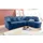 DOMO collection Ecksofa »Papenburg, zeitlose Rückensteppung, elegante Armlehne, L-Form«, mit Ottomane, wahlweise mit Bettfunktion blau