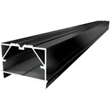 Karle & Rubner BIG Isostep CLIP, 64x45 mm, Aluminium Unterkonstruktion, mit Schraubkanal, Oberfläche schwarz pulverbeschichtet RAL 9005
