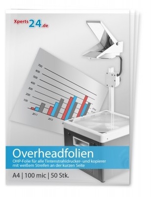 Overhead-Folien für Tintenstrahlkopierer und drucker s/w und farbig DIN A4