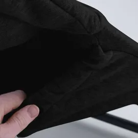 Childhome CWRSMB Babyschaukel Bezug waschbar Schaukelstuhl Säugling gepolsterter Gurt, Jersey schwarz Holz Stahl, max. 9kg Bxlxh 46x74x56 cm