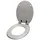 Sanilo WC-Sitz Glitzer Silber, Hochwertiger und Stabiler Toilettendeckel aus Holz