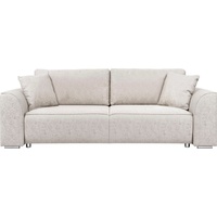 INOSIGN 3-Sitzer Beatrice Schlafsofa, wahlweise auch mit Bettfunktion und Bettkasten, incl. 2 Zierkissen beige