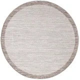 Carpet City Outdoor-Teppich, Beige, Orientalisch, Rund, 120x120 cm, pflegeleicht, UV-beständig, Teppiche & Böden, Teppiche, Outdoorteppiche