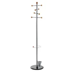 ALCO Kleiderständer Modell II 2807 silber Metall 8 Haken 38,0 x 175,0 cm