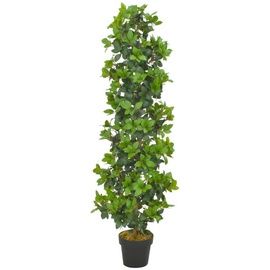 vidaXL Künstliche Pflanze Lorbeerbaum mit Topf Grün 150 cm