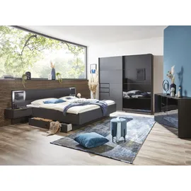 WIMEX Schwebetürenschrank Barcelona 225 x 208 x 65 cm Schwarz