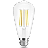 GLEDOPTO E27 ZigBee Smart Filament CCT Leuchtmittel kompatibel mit Philips Hue*, Alexa & Google (Bridge erforderlich), 2200-6500K (ST64, Klar)