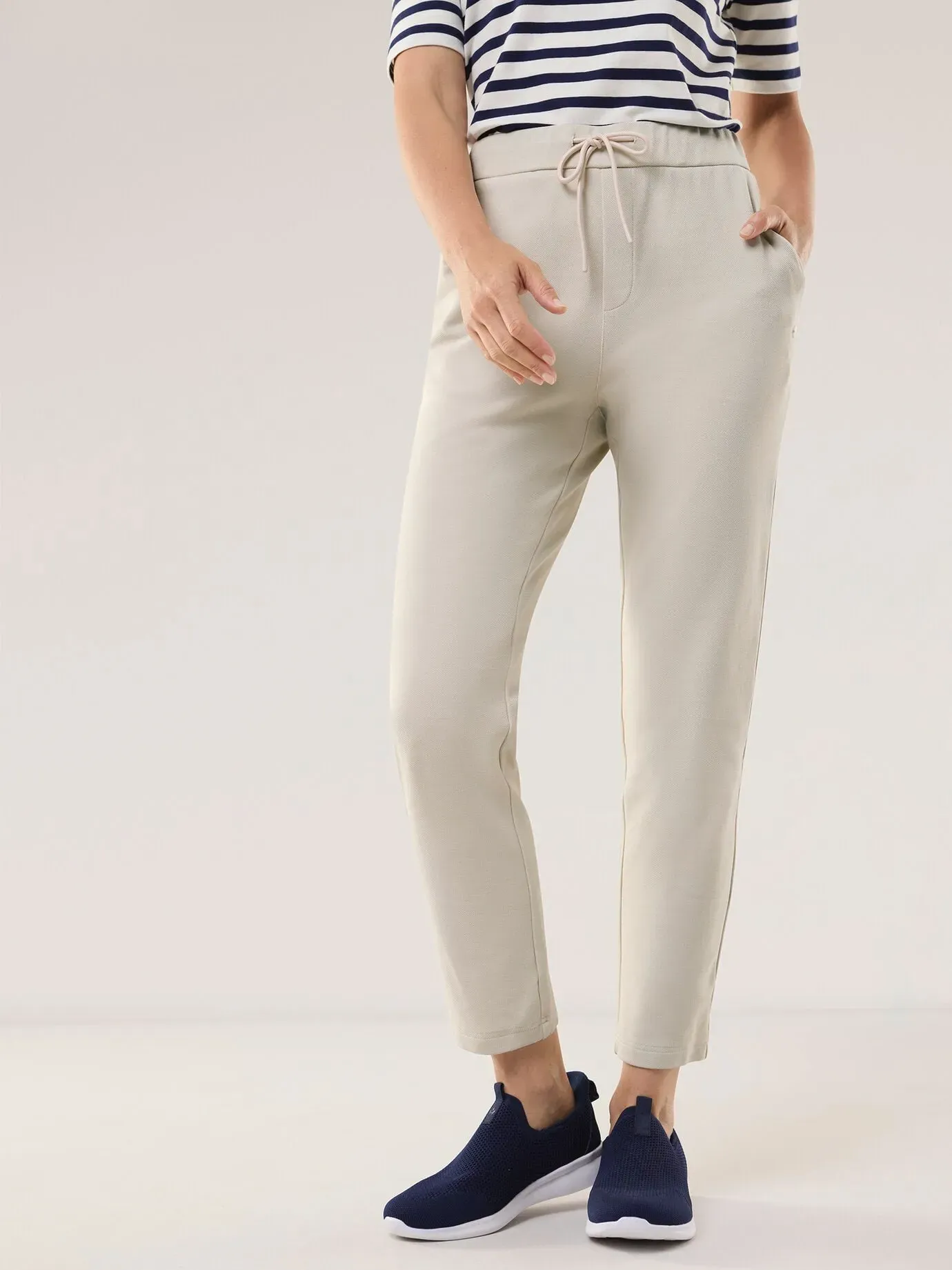 Walbusch Damen Jersey Twill Hose Beige