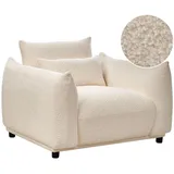 Beliani Sessel, Weiß, Schwarz, 96x72x86 cm, Wohnzimmer, Sessel, Polstersessel