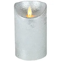 coen bakker LED Echtwachskerze 10 cm silber