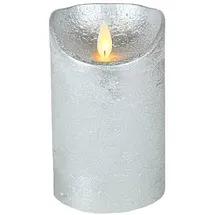 coen bakker LED Echtwachskerze 10 cm silber
