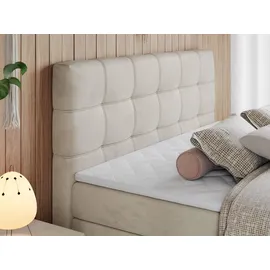 MKS Meble Boxspringbett, Beige, Textil, 2-Sitzer, H4, Rechteckig, 160x200 cm Schlafzimmer, Betten, Boxspringbetten