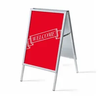 Showdown Displays Showdown Kundenstopper - din A1 - Komplett-Set - Welcome Englisch - Rot/Schwarz