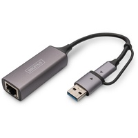 Digitus DN-3028 USB Gigabit Ethernet Adapter 2.5G, USB-CTM + USB A (USB3.1/3.0)