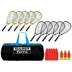 Talbot Torro Schul-Set Speedbadminton 4000 (10x Schläger, 18x Bälle, 40x Courtmarker, Tasche)