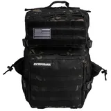 elitex training Tactical 25l Rucksack Schwarz Tarnung