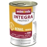 Animonda INTEGRA PROTECT Hundefutter nass Renal (Niere) mit Rind (6 x 400g), von Veterinären empfohlen, Hochwertiges Ergänzungs Nassfutter von animonda für erwachsene Hunde gegen Nierenprobleme (Niereninsfuffizienz)